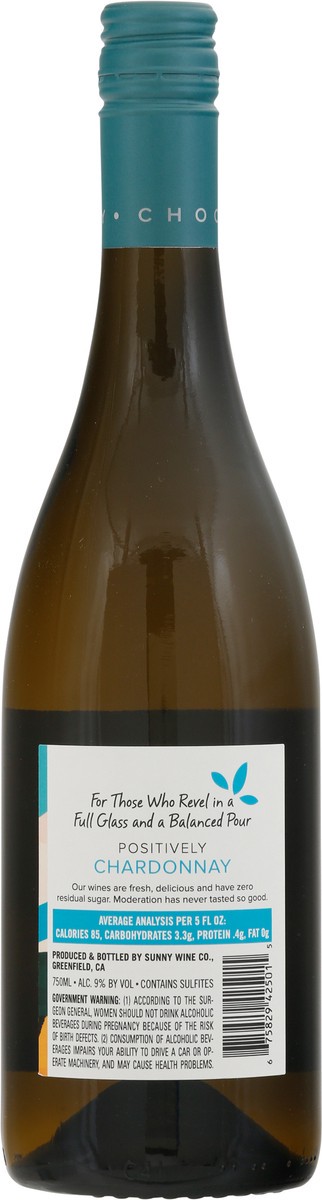 slide 5 of 9, Sunny with a Chance of Flowers Positively Chardonnay 750 ml, 750 ml