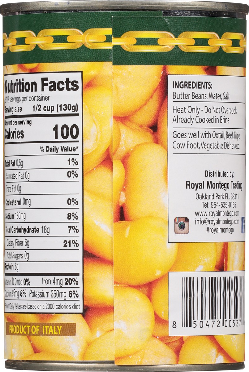 slide 2 of 13, Royal Montego Butter Beans, 14 oz