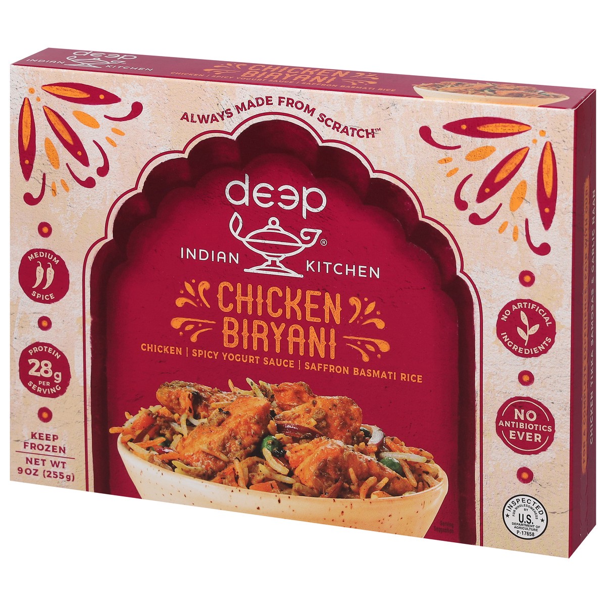 slide 2 of 13, Deep Indian Kitchen Chicken Biryani, 9 oz