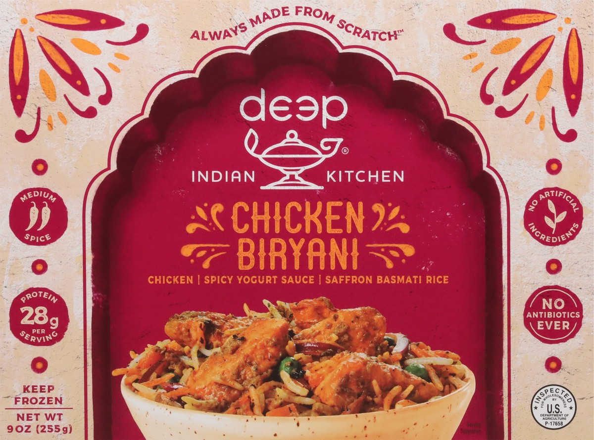 slide 9 of 13, Deep Indian Kitchen Chicken Biryani, 9 oz