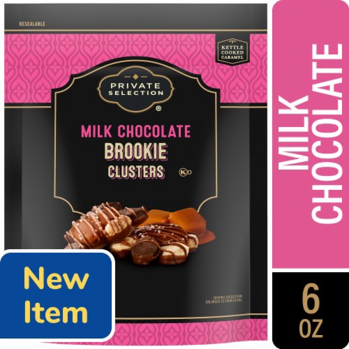 slide 1 of 1, Kroger Private Selection® Milk Chocolate Brookie Clusters, 6 oz