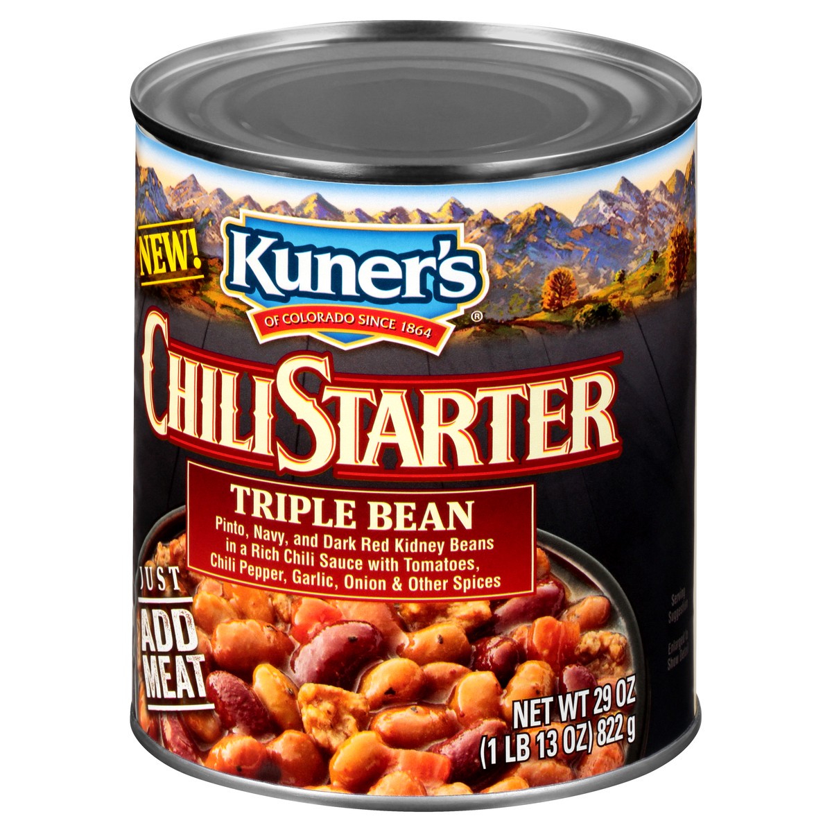 slide 4 of 9, Kuner's Triple Bean Chili Starter 29 oz, 29 oz