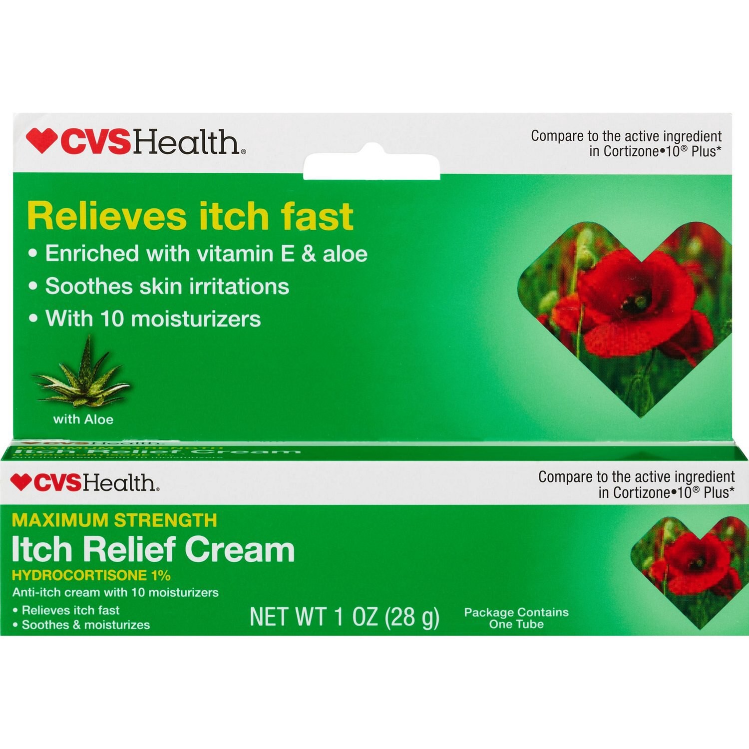 slide 1 of 5, CVS Health Maximum Strength Anit-Itch Relief Hydrocortisone Cream, 1 Oz, 1 ct