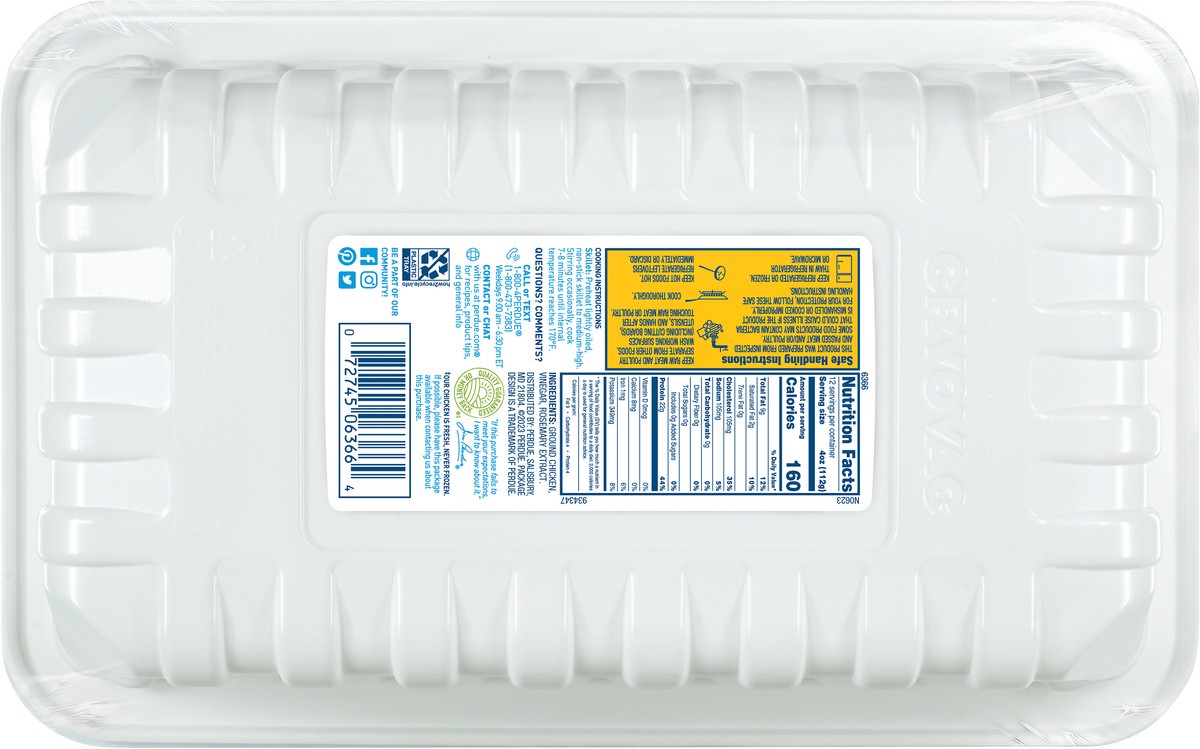 slide 2 of 3, PERDUE No Antibiotics Ever Fresh Ground Chicken, 92% Lean 8% Fat, 3 lbs. Tray, 48 oz