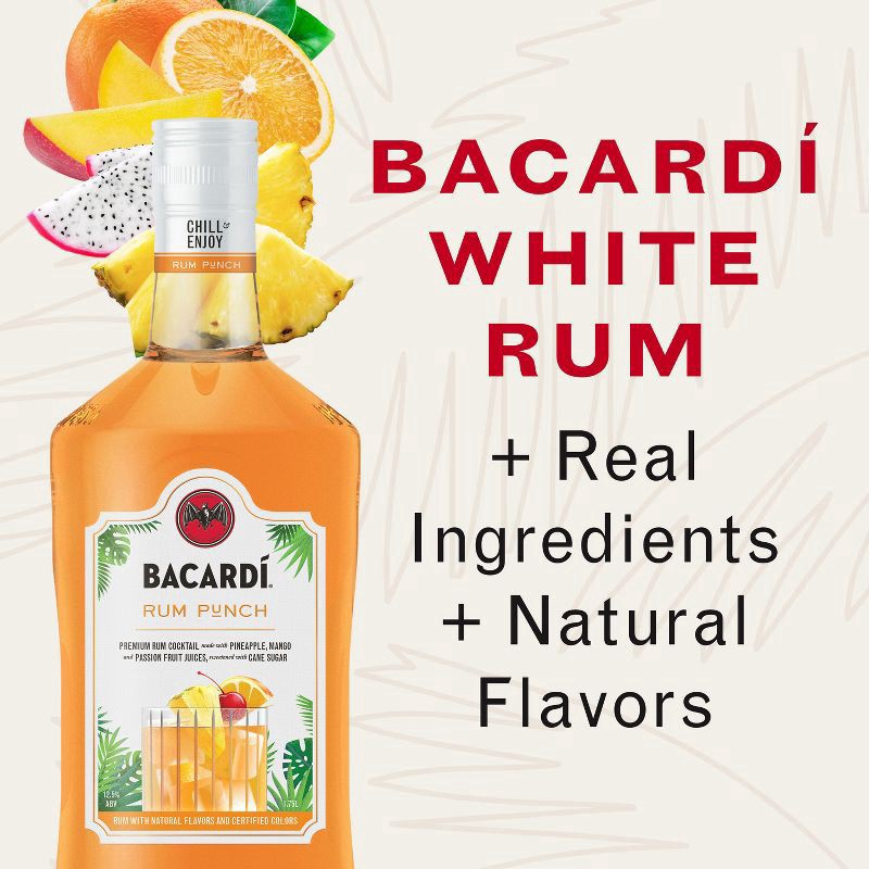 slide 5 of 6, Bacardi Rum Punch Classic Cocktail - 1.75L Bottle, 1.75 liter