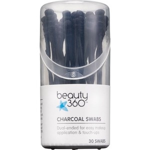 slide 1 of 1, Beauty 360 Charcoal Swabs, 30 ct