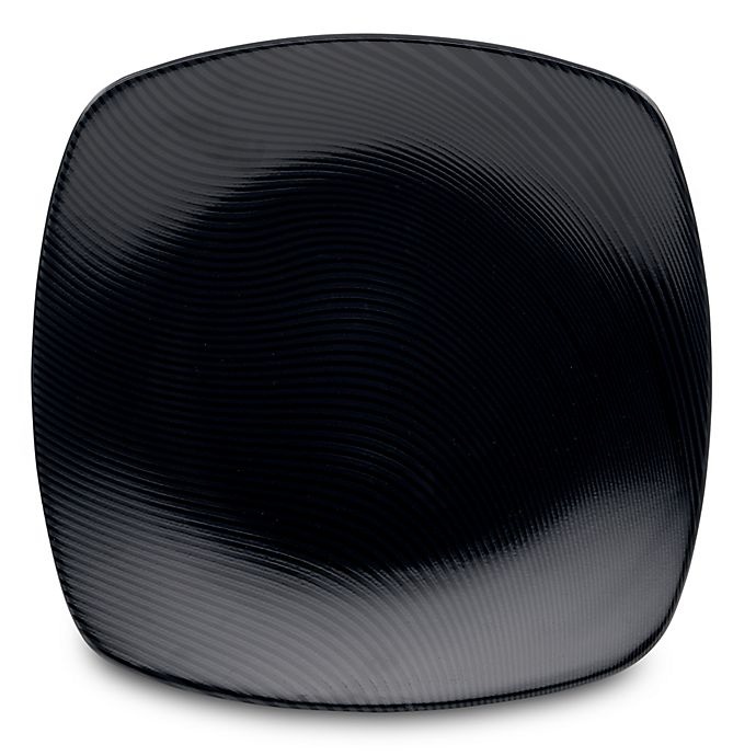 slide 1 of 1, Noritake Black on Black Dune Square Salad Plate, 1 ct