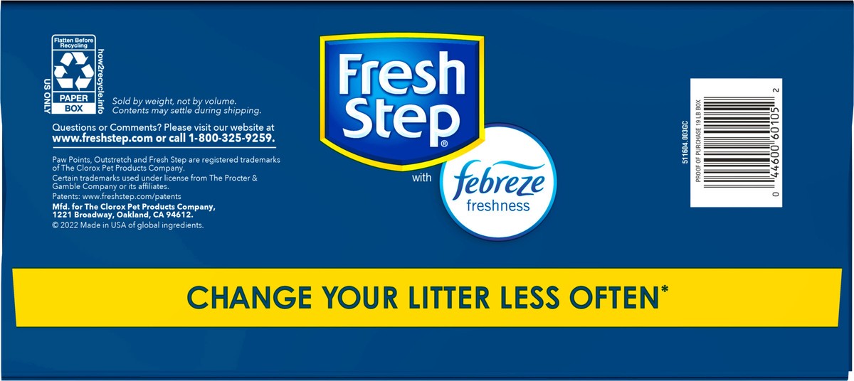 slide 4 of 13, Fresh Step Outstretch Frebreze Freshness Scented, 19 lb