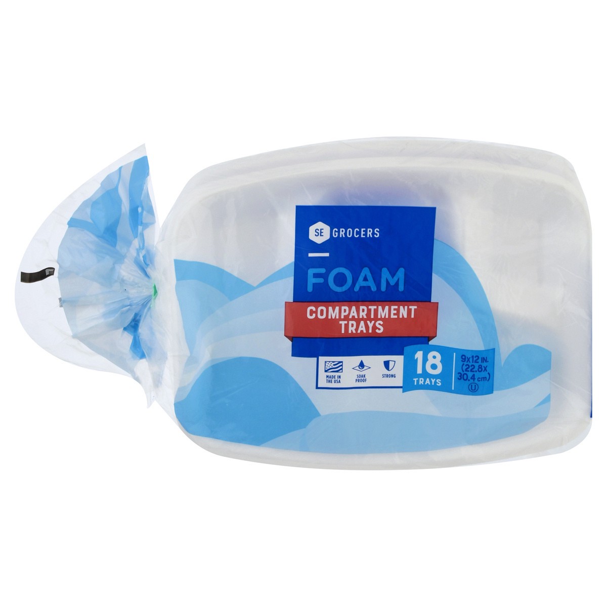 slide 9 of 11, SE Grocers Foam Compartment Tray, 18 ct
