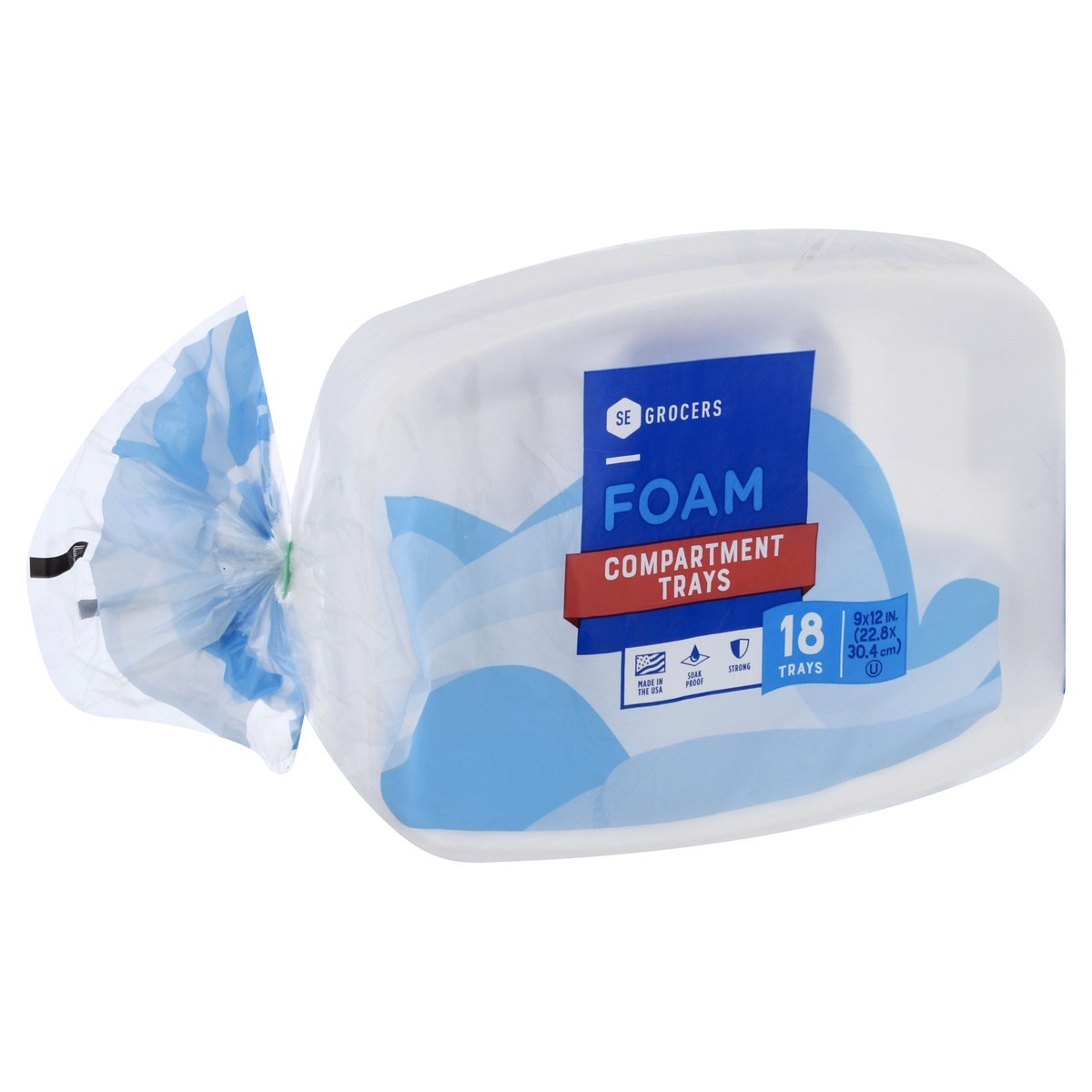 slide 8 of 11, SE Grocers Foam Compartment Tray, 18 ct