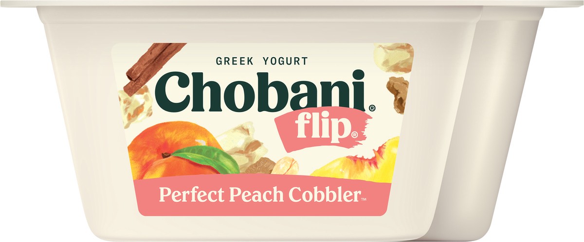 slide 12 of 13, Chobani Flip Perfect Peach Cobbler Low-Fat Greek Yogurt, 5.3 oz
