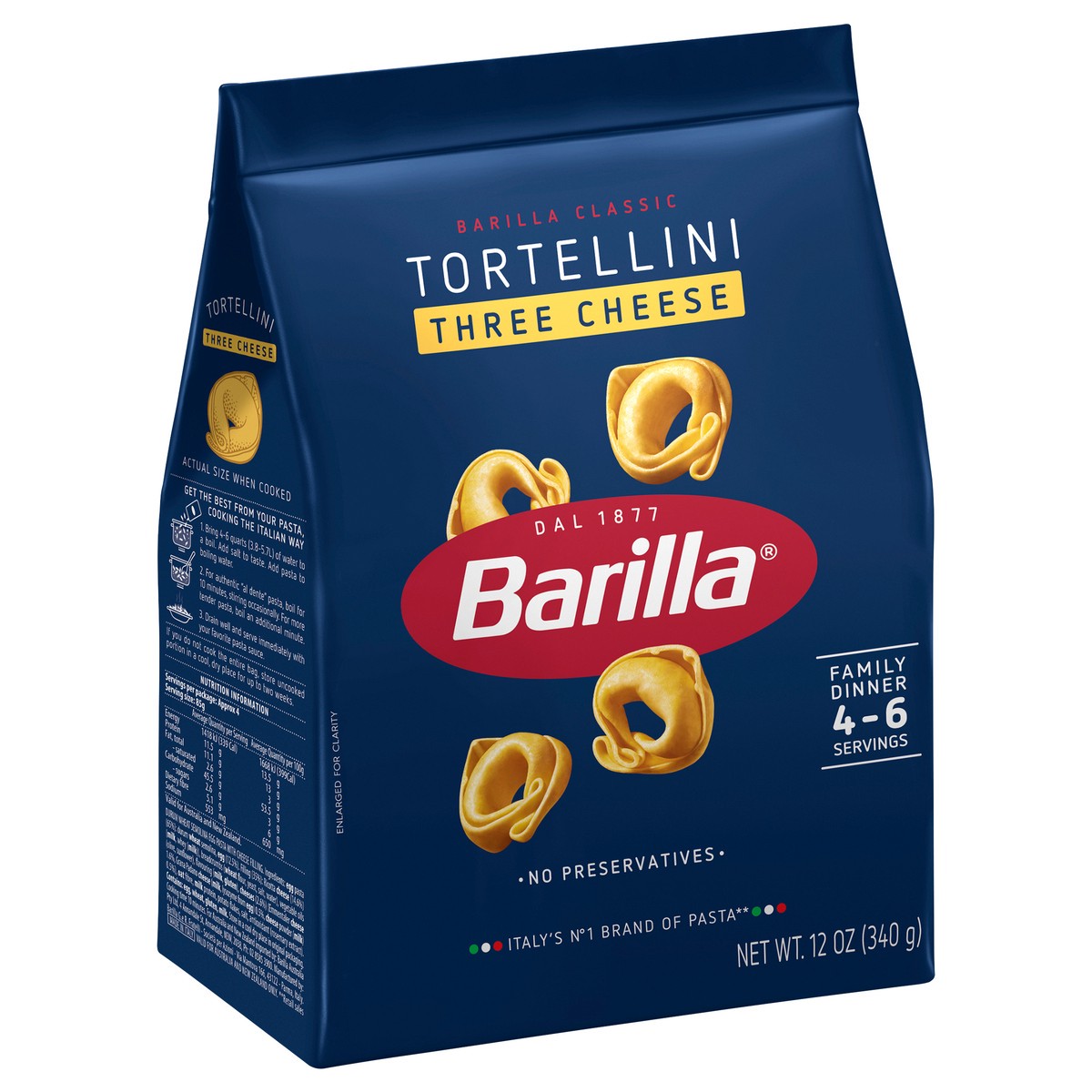 slide 8 of 8, Barilla Collezione Tortellini Three Cheese Pasta, 12 oz