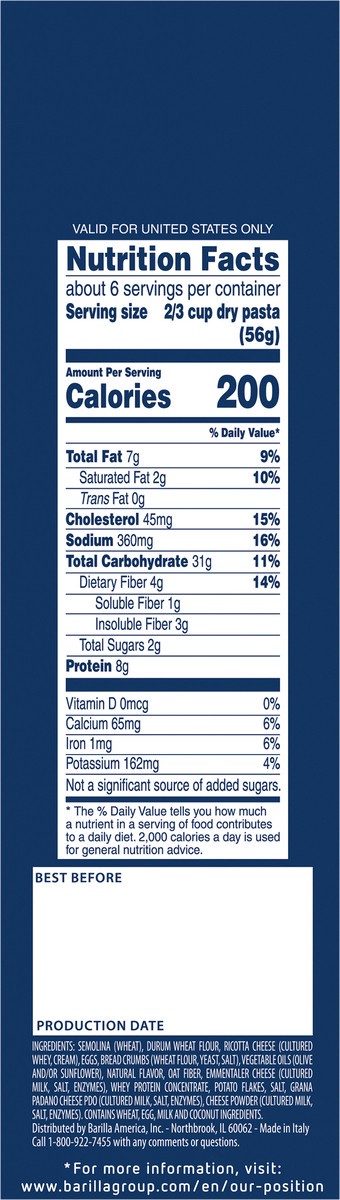 slide 4 of 8, Barilla Collezione Tortellini Three Cheese Pasta, 12 oz