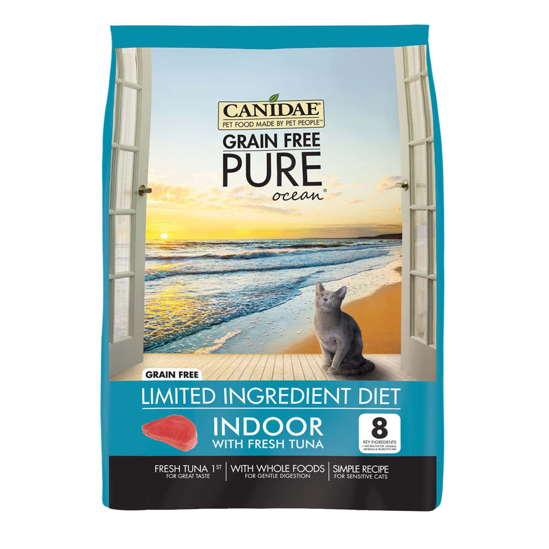 slide 1 of 1, CANIDAE Grain Free PURE Ocean Indoor Cat Dry Formula with Tuna, 2.5 lb