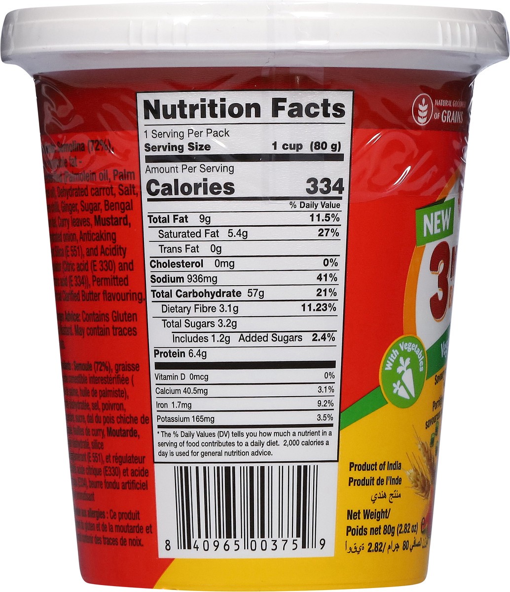 slide 3 of 13, Mtr 3 Minute Breakfast Vegetable Upma 2.82 oz, 2.82 oz