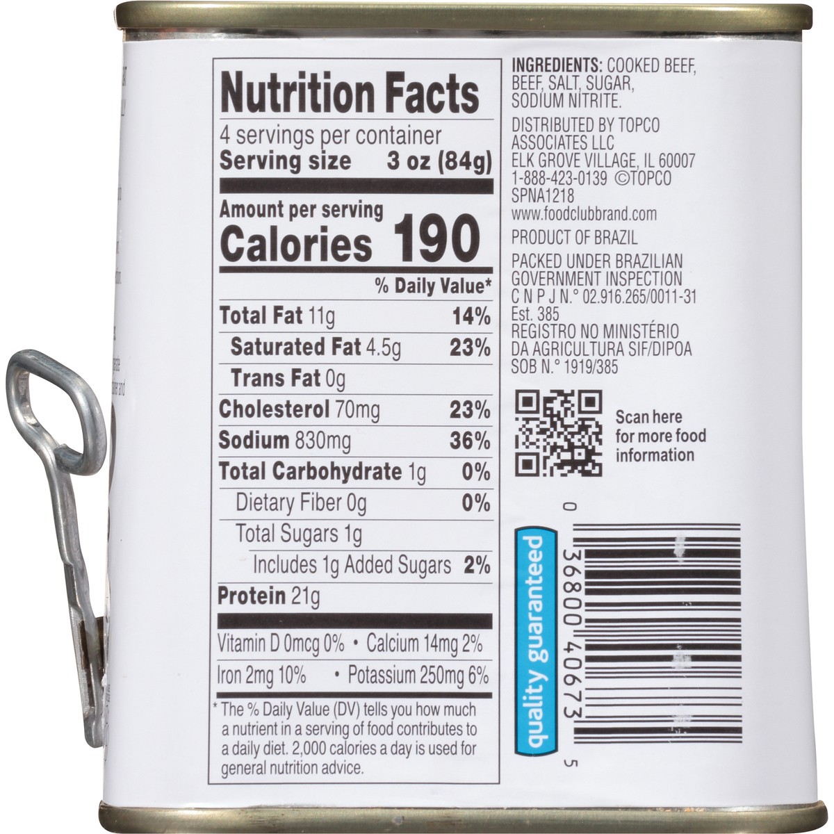 slide 7 of 13, Food Club Corned Beef, 12 oz