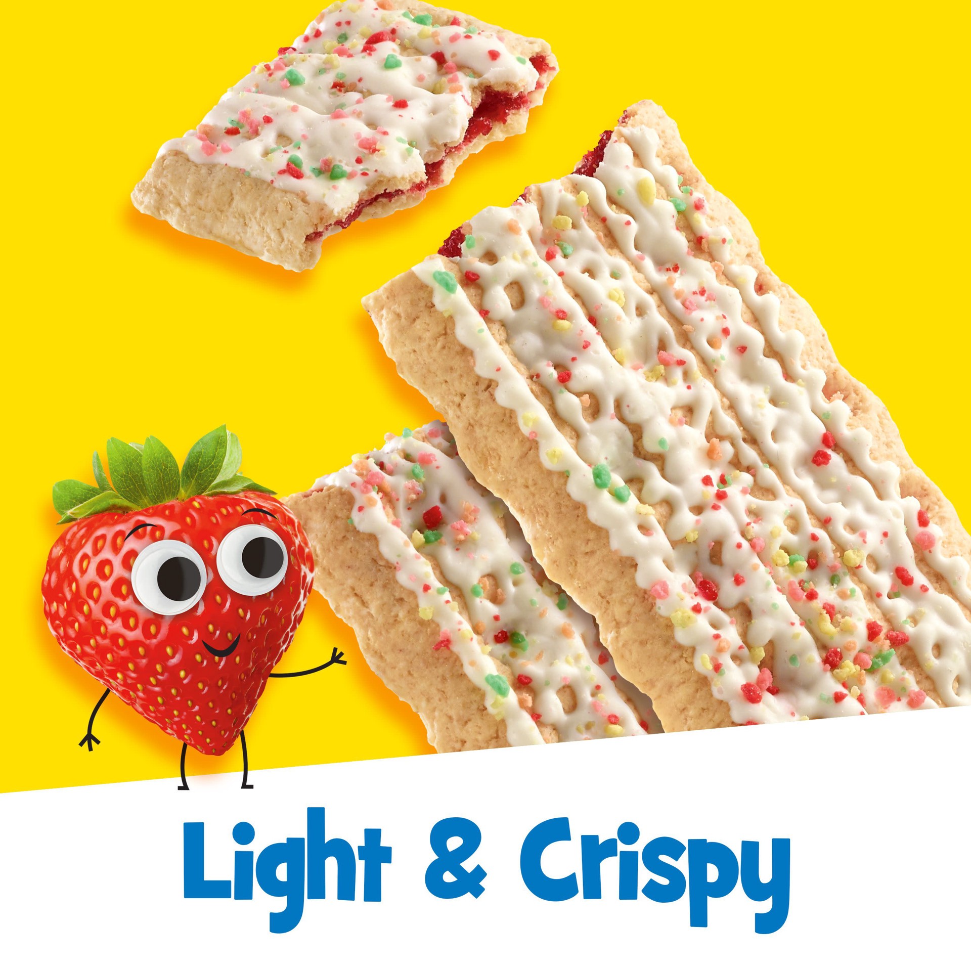 slide 3 of 5, Pop-Tarts Baked Crisps, Frosted Strawberrylicious, 5.9 oz, 6 Count, 5.9 oz