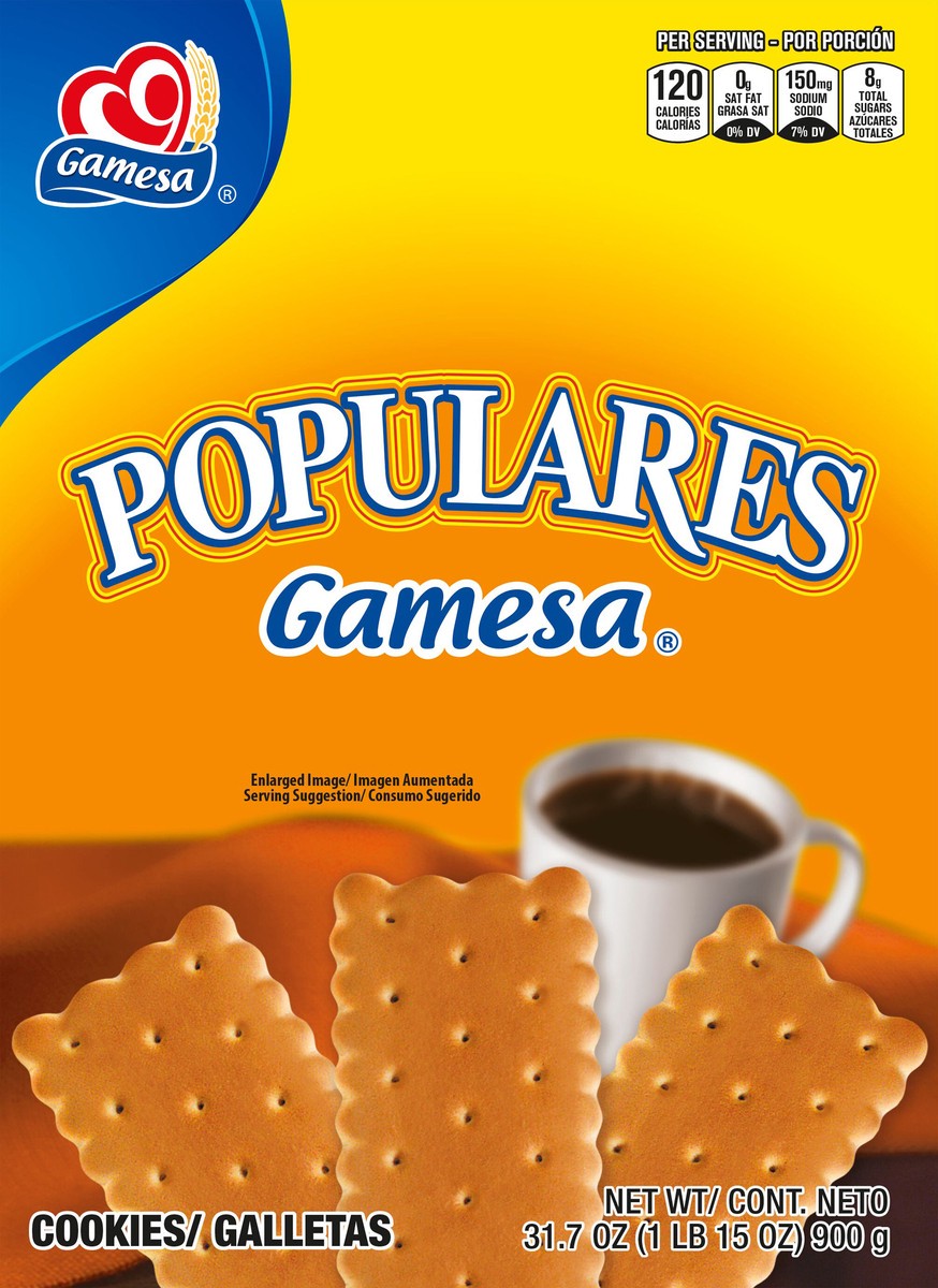 slide 1 of 11, Gamesa Populares Cookies 31.7 Ounce Paper Box, 31.7 oz