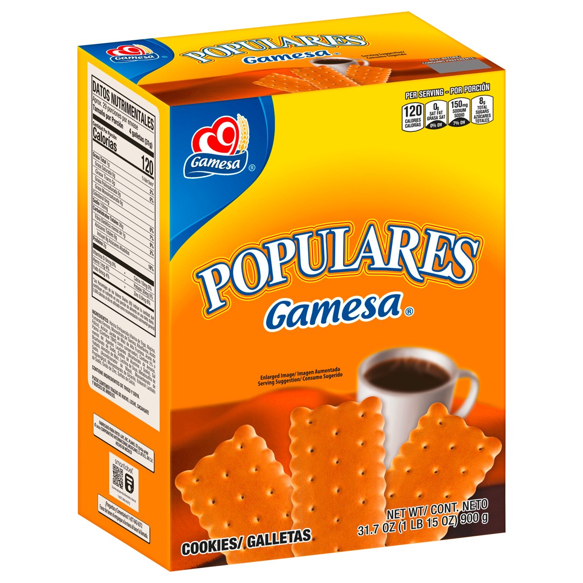 slide 9 of 11, Gamesa Populares Cookies 31.7 Ounce Paper Box, 31.7 oz