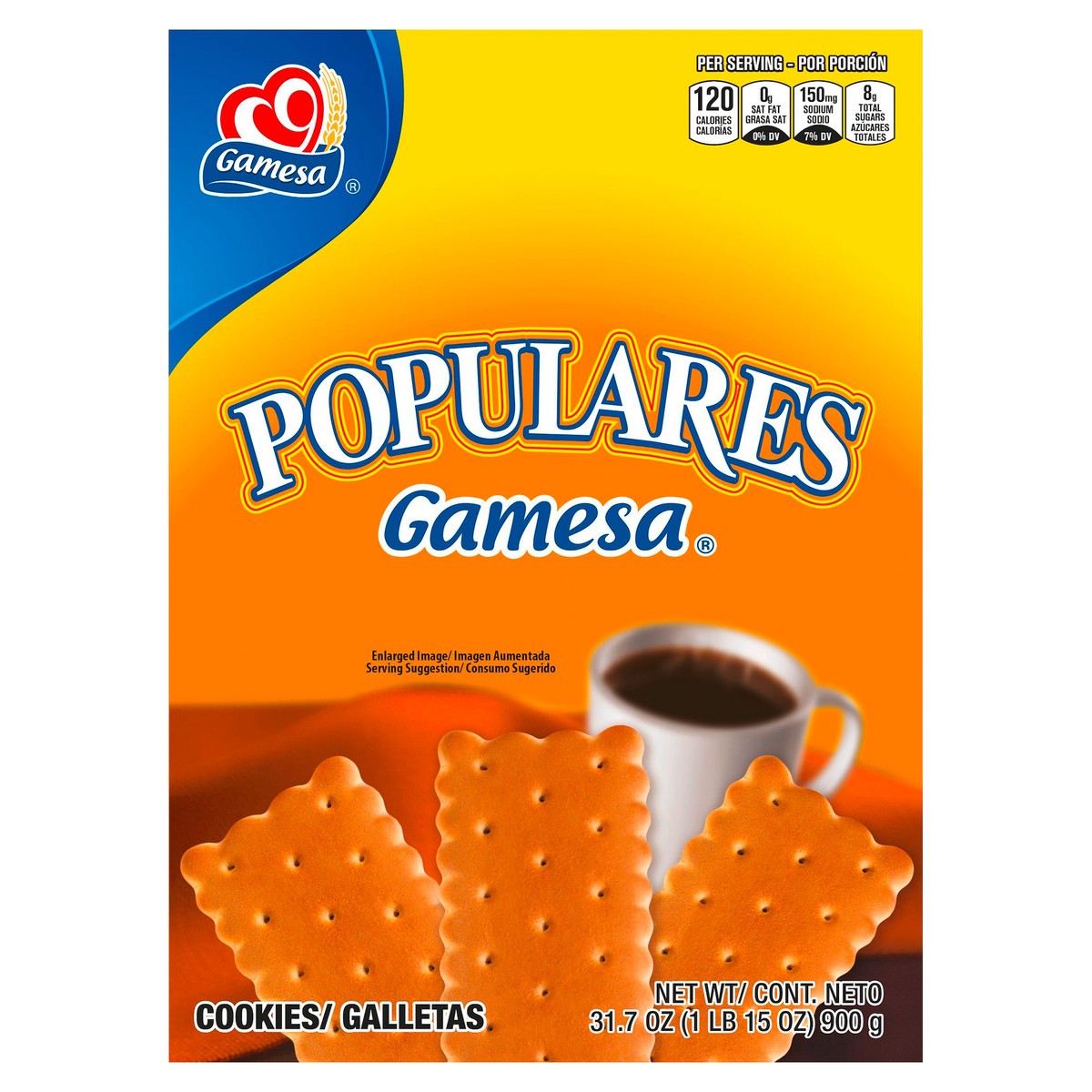 slide 11 of 11, Gamesa Populares Cookies 31.7 Ounce Paper Box, 31.7 oz