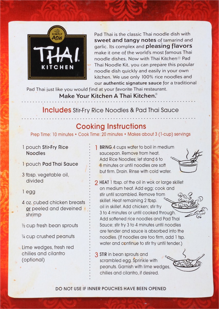 slide 7 of 9, Thai Kitchen Gluten Free Pad Thai Noodle Kit, 9 oz, 9 oz