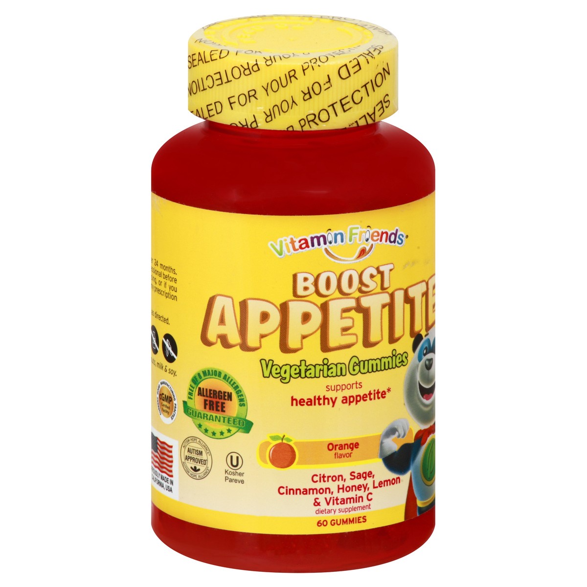 slide 4 of 12, Vitamin Friends Vegetarian Gummies Orange Flavor Boost Apetite 60 ea, 60 ct