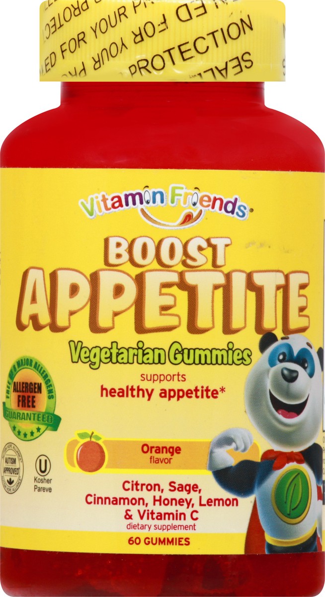 slide 1 of 12, Vitamin Friends Vegetarian Gummies Orange Flavor Boost Apetite 60 ea, 60 ct