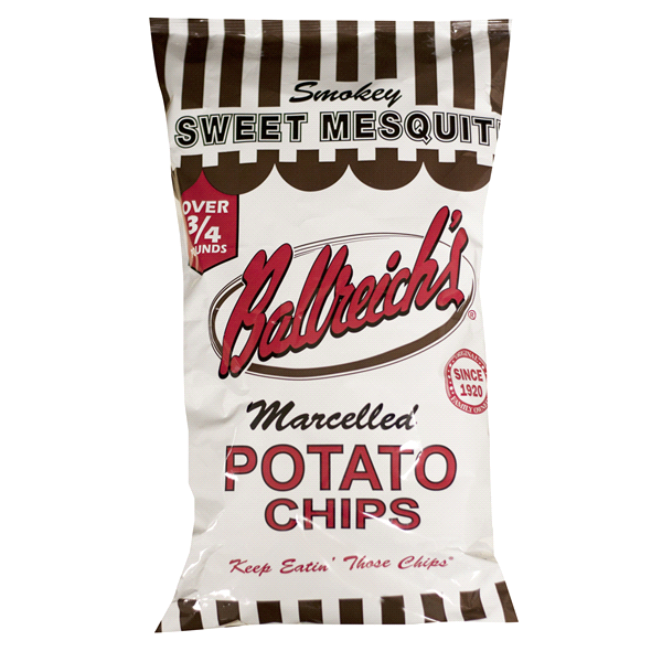 slide 1 of 1, Ballreich's Smoky Mesquite Potato Chips, 12.25 oz