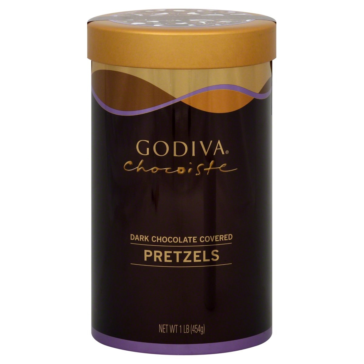 slide 1 of 1, Godiva Dark Choc Covered Pretzel Tin, 1 ct