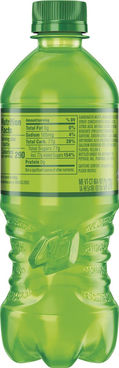 slide 7 of 9, Mountain Dew Soda, Citrus, 24 ct; 20 oz