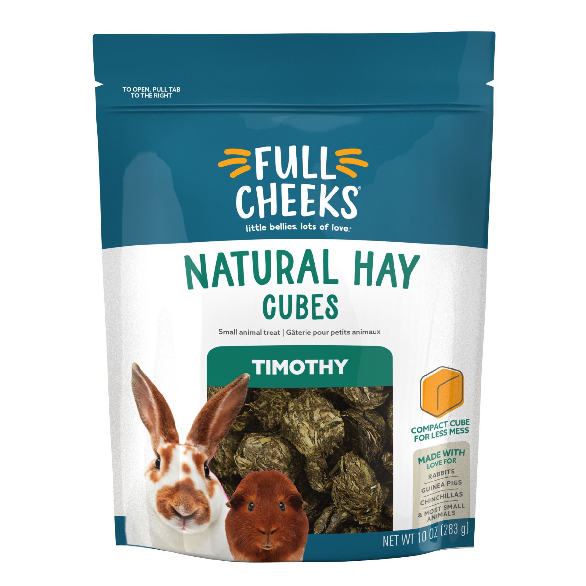 slide 1 of 1, Full Cheeks™ Natural Hay Cubes - Timothy, 10 oz
