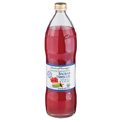 slide 1 of 1, Central Market Baobab Hibiscus Organic Italian Soda - 750 ml, 750 ml