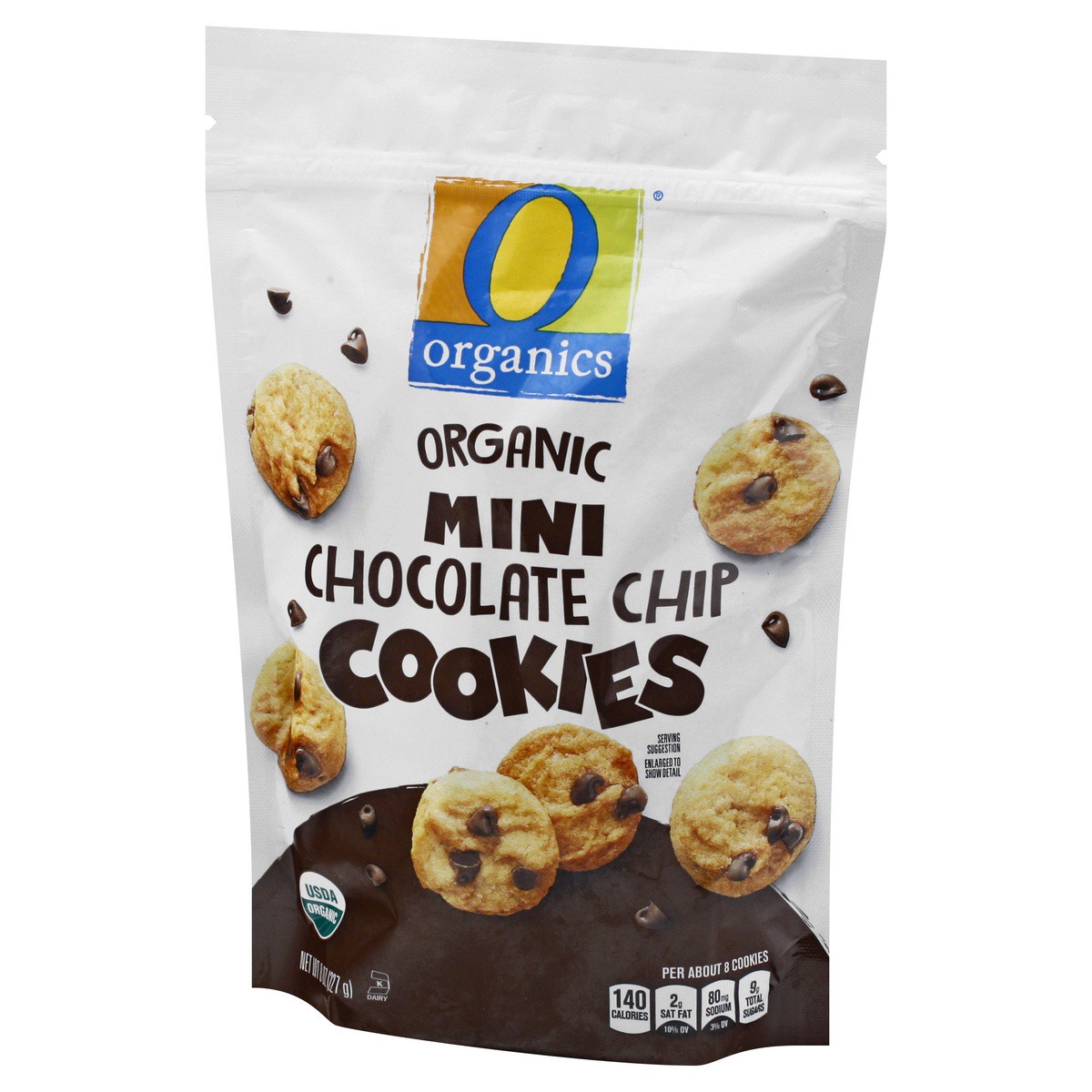 slide 3 of 9, O Organics Cookies Chocolate Chip Mini, 8 oz