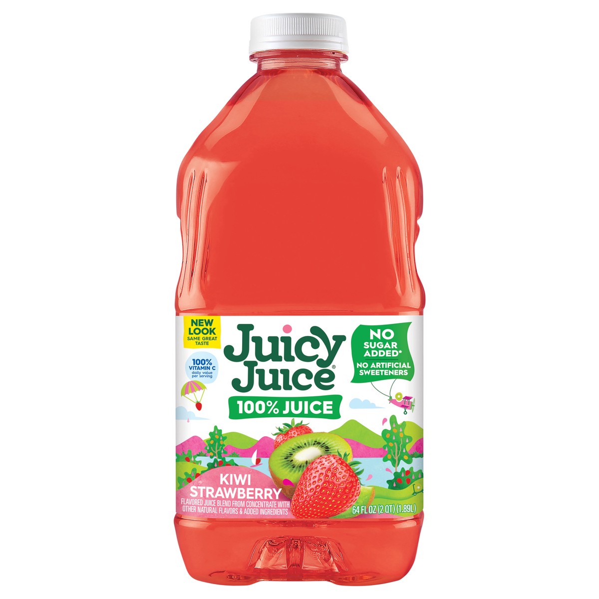 slide 1 of 13, Juicy Juice 100% Juice, Kiwi Strawberry, 64 Fl Oz Bottle, 64 fl oz