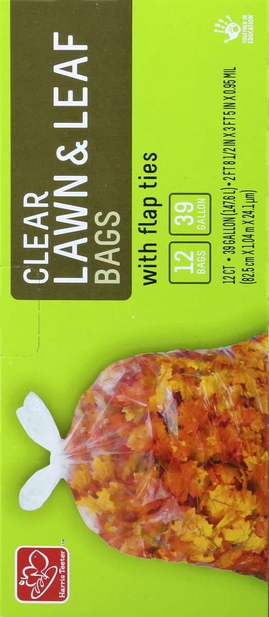 slide 4 of 5, Harris Teeter Clear Lawn N'Leaf Bag W/Tie, 12 ct