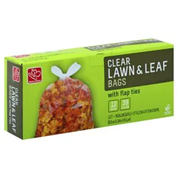 Harris Teeter Clear Lawn N'Leaf Bag W/Tie