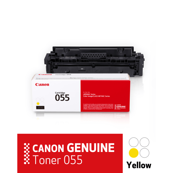slide 7 of 9, Canon Crg 055 Toner Cartridge, Yellow, 3013C001, 1 ct