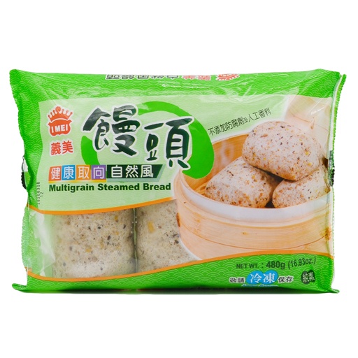slide 1 of 1, I Mei Frozen Multi-Grain Steamed Bread, 480 gram