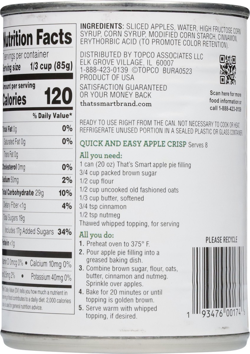 slide 8 of 15, That's Smart! Apple Pie Filling, 20 oz