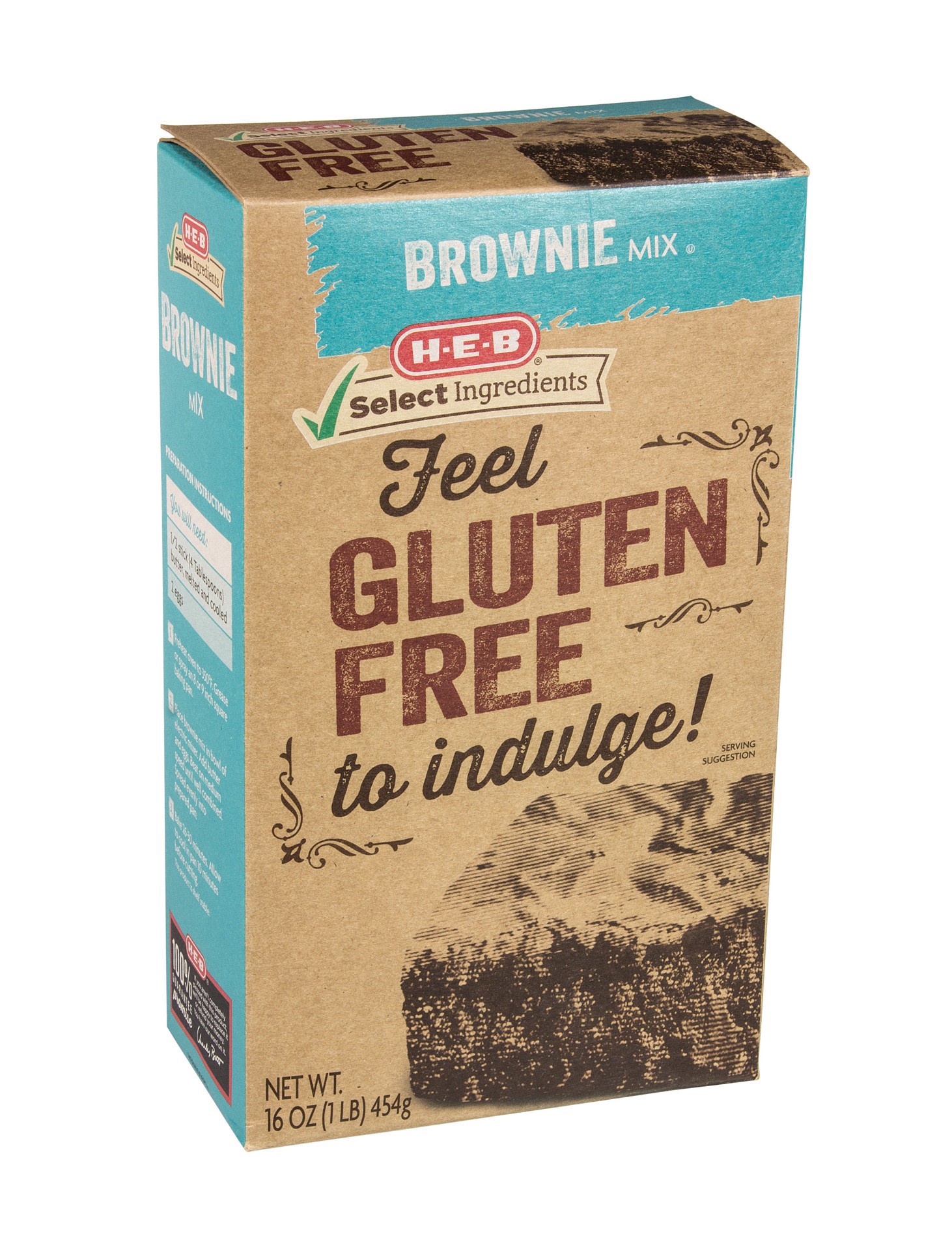 slide 1 of 1, H-E-B Gluten Free Brownie Mix, 16 oz