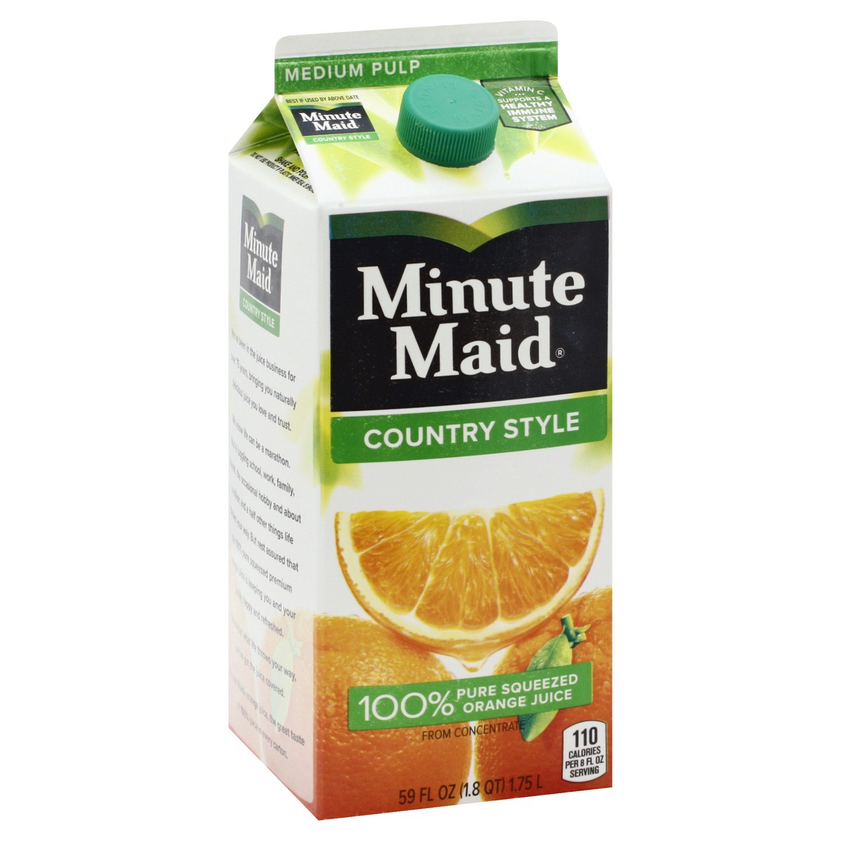 slide 3 of 10, Minute Maid Country Style 100% Orange Juice, Fruit Juice Drink, 59 fl oz, 59 fl oz