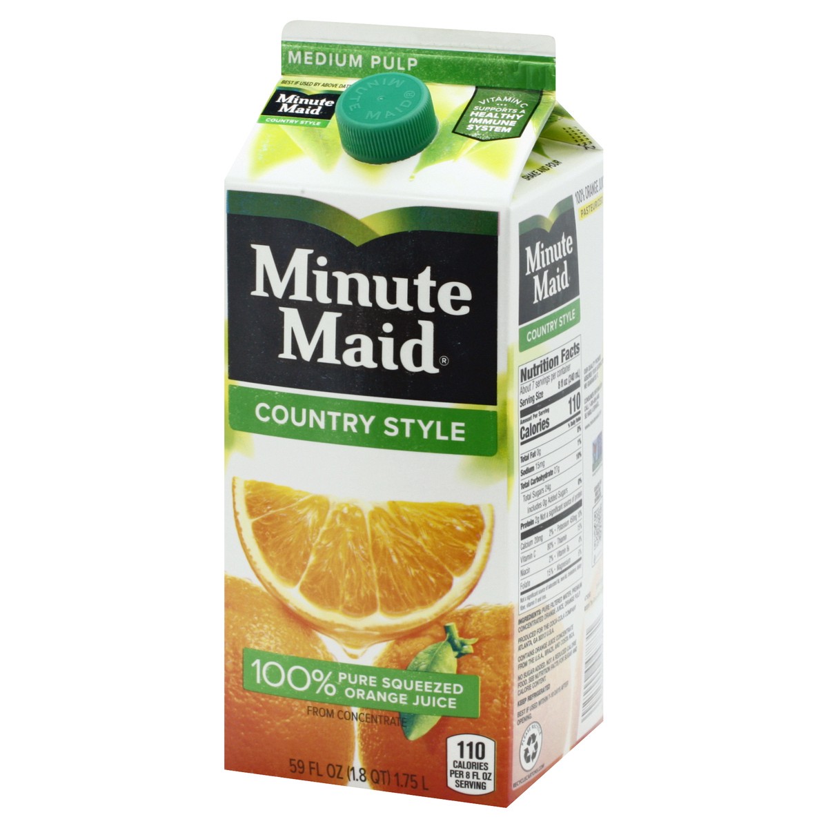 slide 4 of 10, Minute Maid Country Style 100% Orange Juice, Fruit Juice Drink, 59 fl oz, 59 fl oz