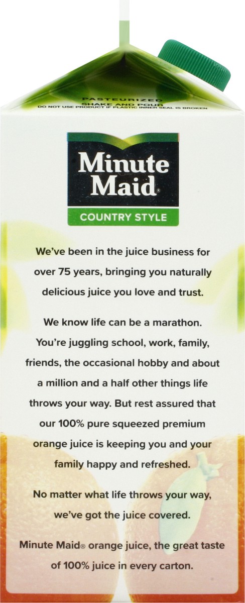 slide 8 of 10, Minute Maid Country Style 100% Orange Juice, Fruit Juice Drink, 59 fl oz, 59 fl oz