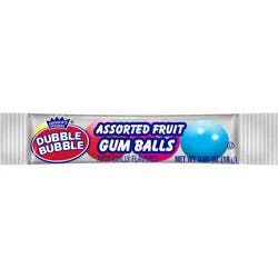 Dubble Bubble Assorted Fruit Gum Balls .65oz