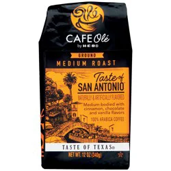 H-E-B Cafe Ole Ground Taste of San Antonio Medium Roast Coffee - 12 oz