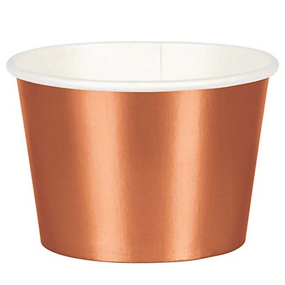 slide 1 of 1, Creative Converting Rose Gold Foil Treat Cups, 8 ct