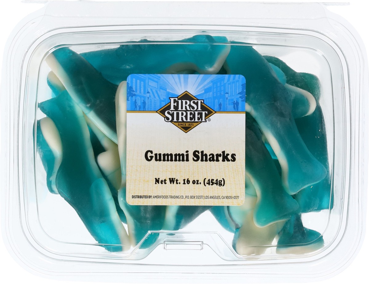 slide 2 of 14, The Gummi Factory Sharks, 16 oz