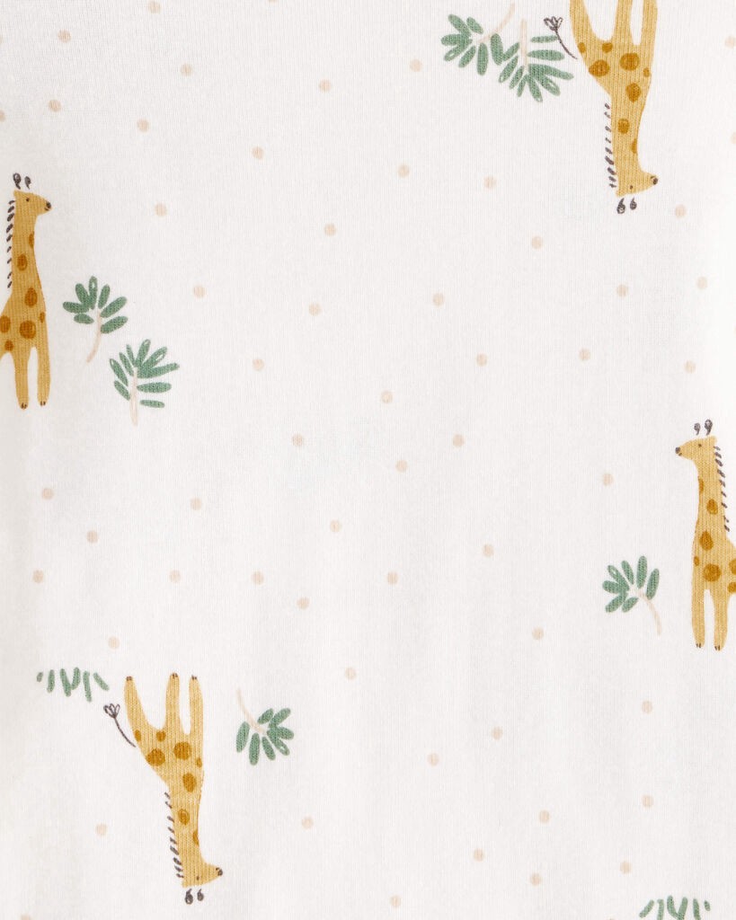 slide 2 of 5, Carter's Carters Baby 4-Pack Safari Print Cotton Long-Sleeve Multipack Bodysuits - Ivory/Yellow Multi 18M, 1 ct