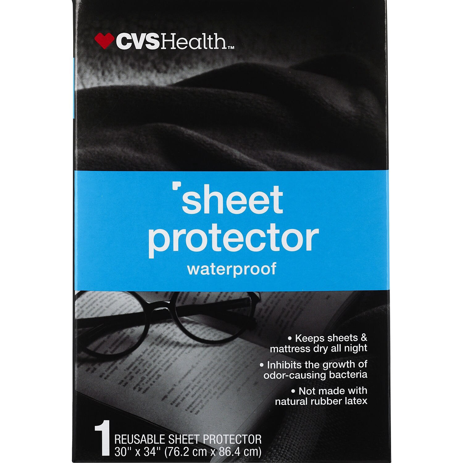 slide 1 of 1, Cvs Health Waterproof Sheet Protector, 1 ct