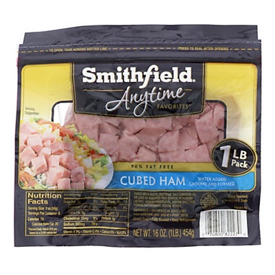 slide 1 of 1, Smithfield Anytime Favorites Cubed Ham, 16 oz